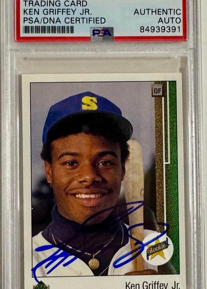 Ken Griffey Jr Signed 1989 Upper Deck Rookie Card *RARE* - PSA Auto COA